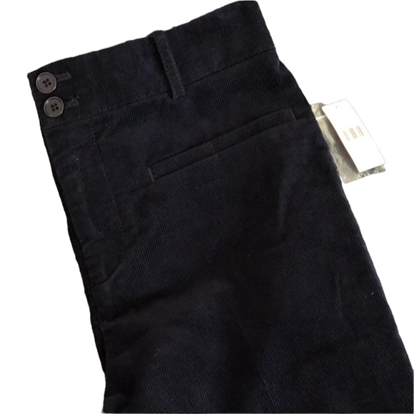 Anthropologie Navy, Corduroy, Cropped, Flare Trousers NWT Women’s Size 0 - Picture 7 of 10